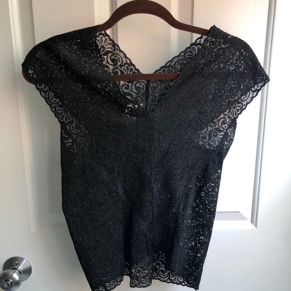 Black lace top